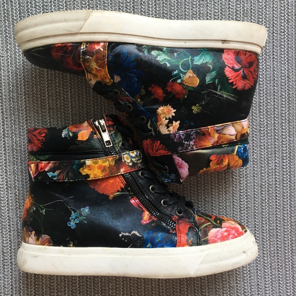 Floral Hi-top sneakers